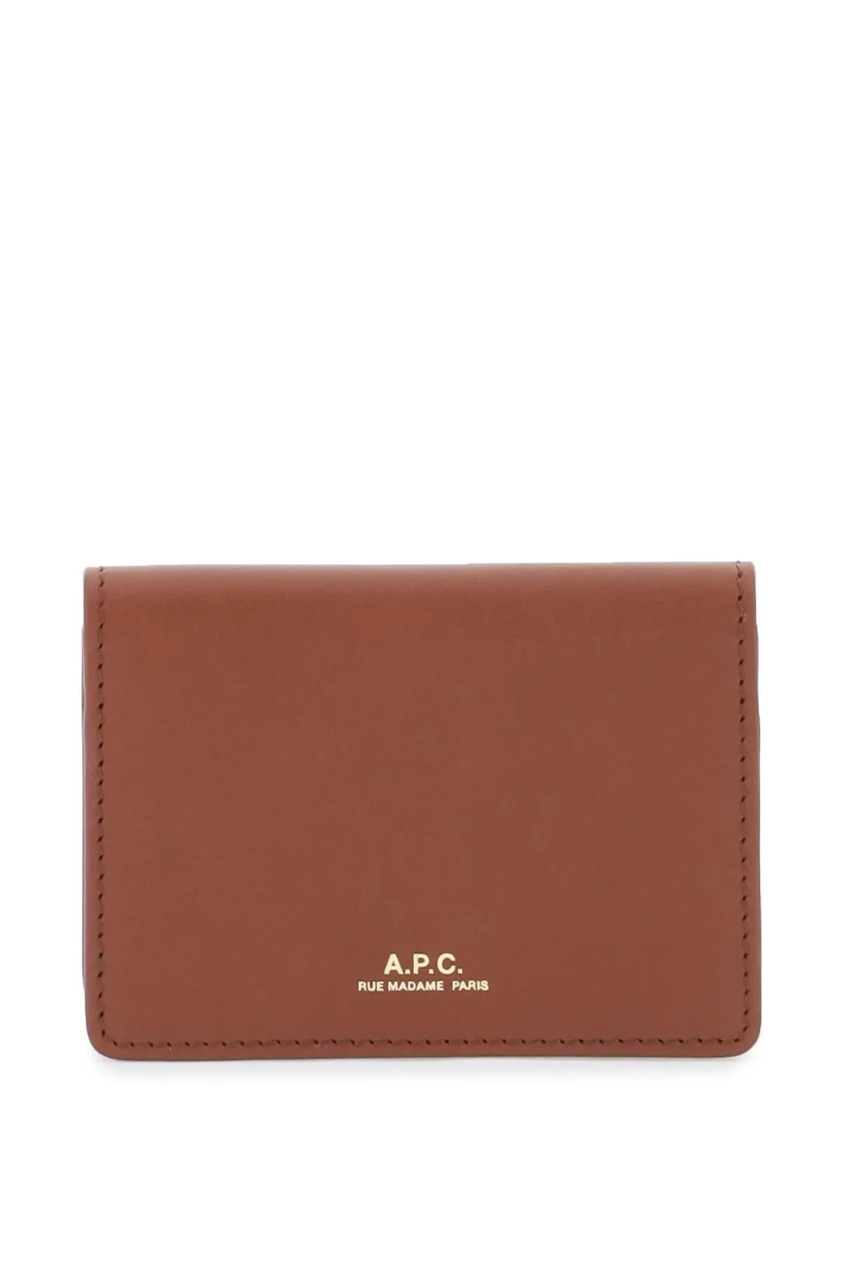 A.p.c. leather stefan card holder