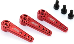 Apex RC Products Red 25T for Futaba/Savox Aluminum Servo Horn - 3 Pack #8028