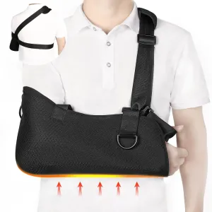Arm Sling Shoulder Immobilizer with Waist Strap, Breathable Comfortable Medical Sling Arm Shoulder Support for Shoulder Surgery Torn Rotator Cuff Elbow Wrist Injury, Right and Left, Men and Women
