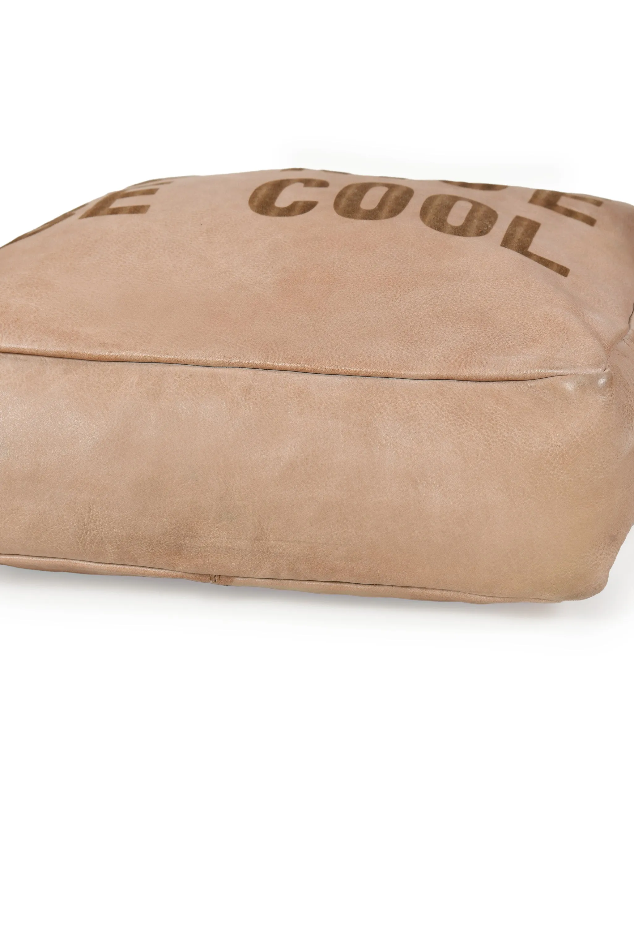 ART N VINTAGE: REAL LEATHER BEIGE WOMEN SHOULDER BAG