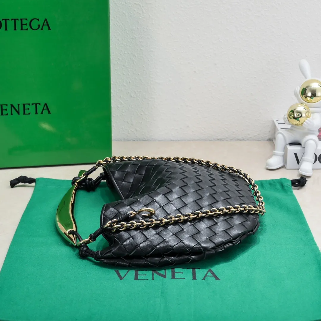 Artistic SARDINE BLACK Dual-purpose Bottega Veneta LAMBSKIN 33 CHAIN WITH IN