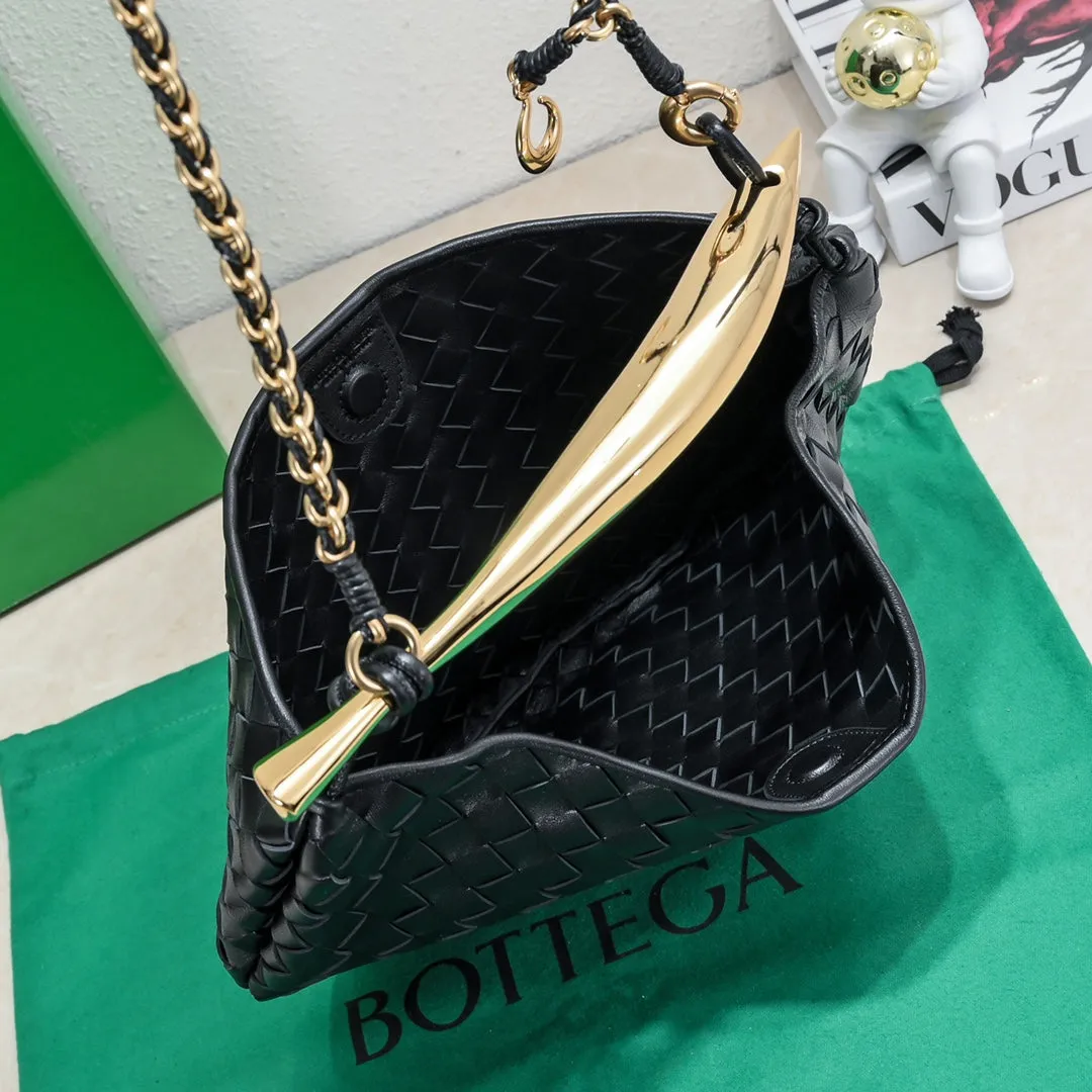 Artistic SARDINE BLACK Dual-purpose Bottega Veneta LAMBSKIN 33 CHAIN WITH IN