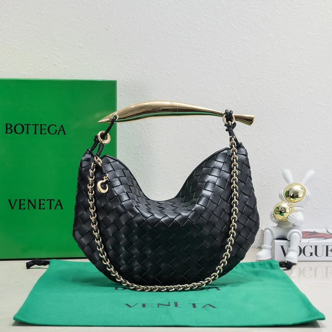 Artistic SARDINE BLACK Dual-purpose Bottega Veneta LAMBSKIN 33 CHAIN WITH IN