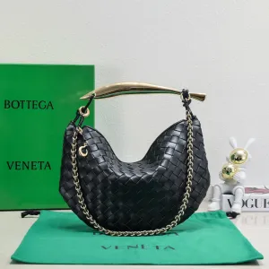 Artistic SARDINE BLACK Dual-purpose Bottega Veneta LAMBSKIN 33 CHAIN WITH IN