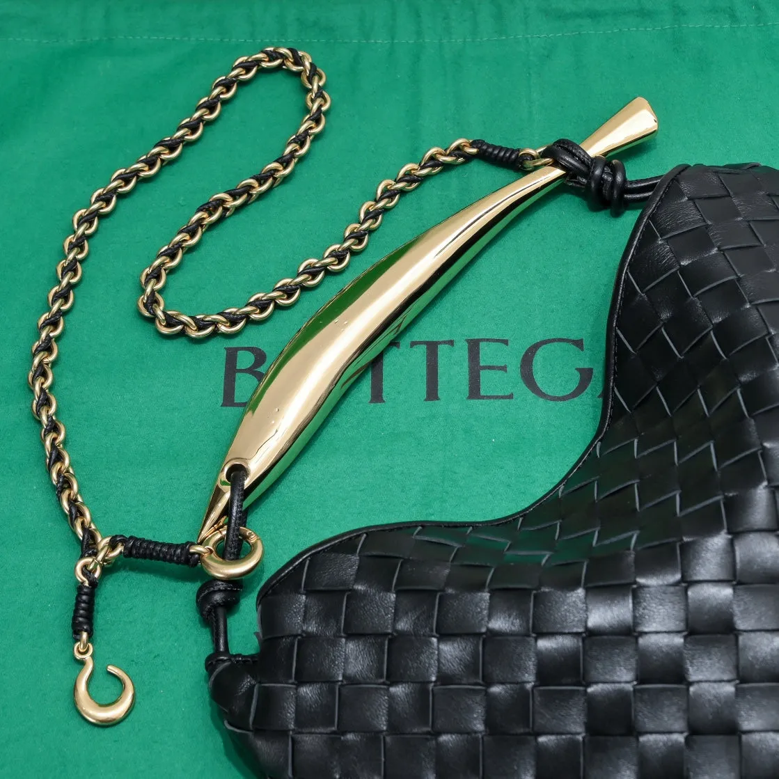 Artistic SARDINE BLACK Dual-purpose Bottega Veneta LAMBSKIN 33 CHAIN WITH IN