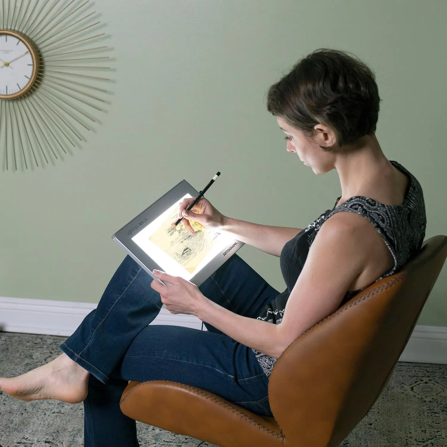 Artograph Thin LED Light Box, 9" x 6" Dimmable Drawing & Tracing Pad, LightPad 920 LX