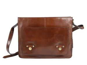 Ashwood Josh Chestnut Leather School Satchel