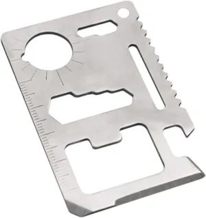 ASR Outdoor EDC Multi-Function Utility Survival Credit Card Tool Silver - 10 Pack