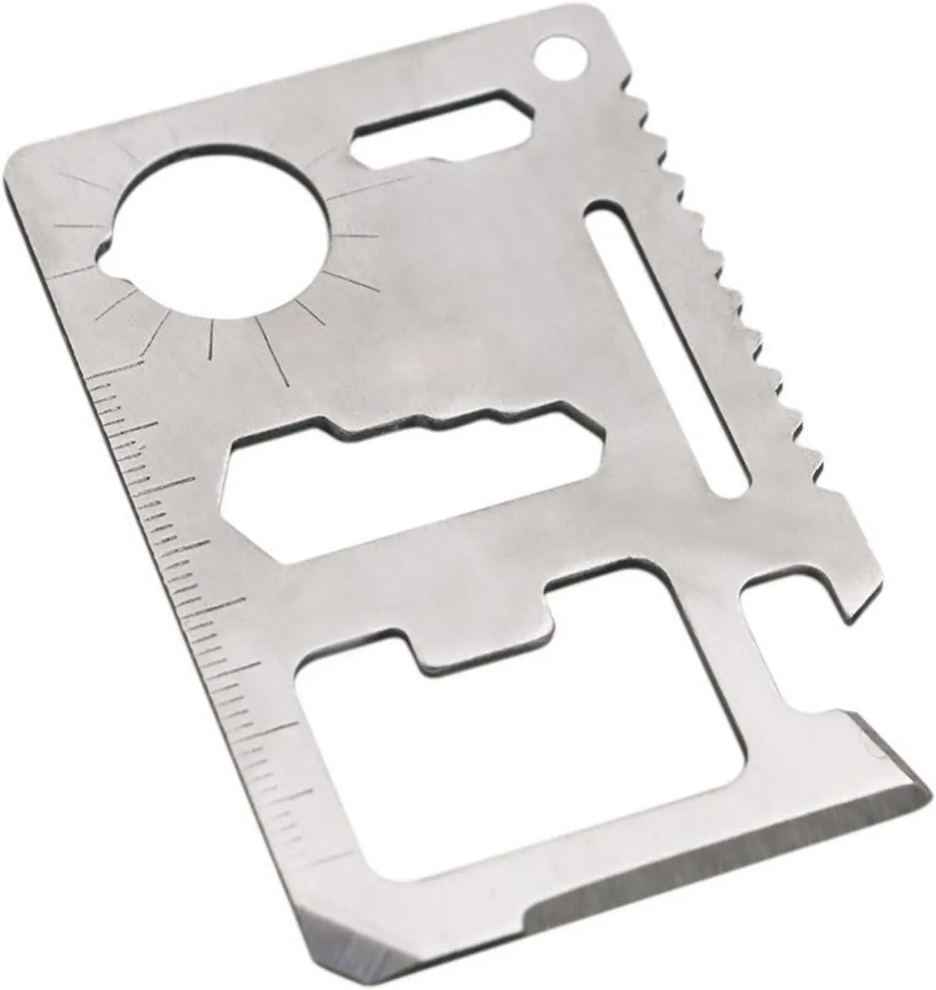 ASR Outdoor EDC Multi-Function Utility Survival Credit Card Tool Silver - 10 Pack