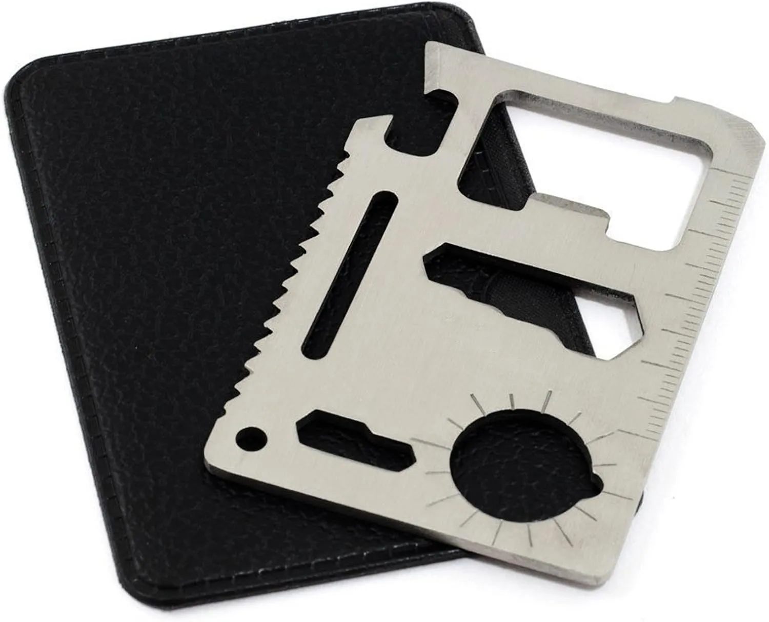 ASR Outdoor EDC Multi-Function Utility Survival Credit Card Tool Silver - 10 Pack