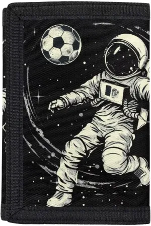 Astronaut Kids Wallet for Boys Trifold Wallets Canvas Novelt Wallet Slim Tri-fold Wallet Boys Slim Money Clip Wallet Credit Card Id Holder Fashion Polyester Cardholder Wallets
