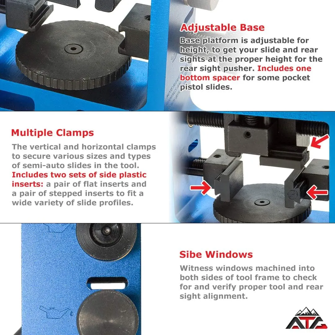 ATG Heavy Duty Universal Pistol Dovetailed Rear Sight Pusher Tool