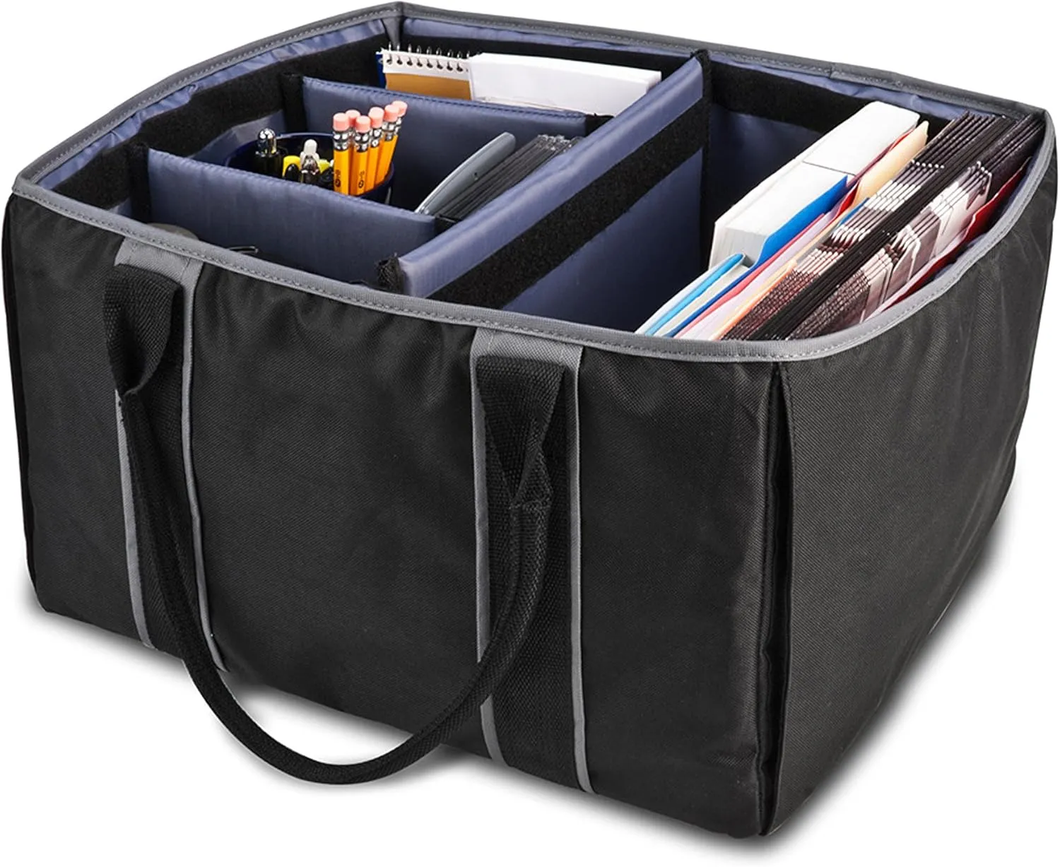 AutoExec AUE14007 File Tote Organizer Black with Cooler Bag