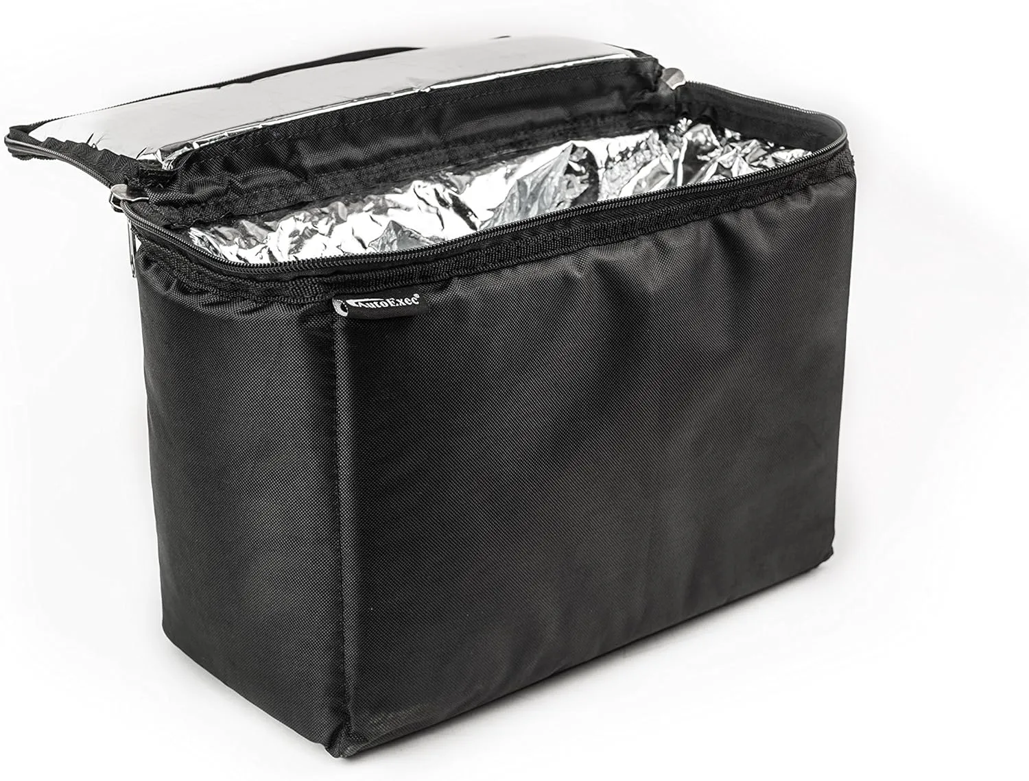 AutoExec AUE14007 File Tote Organizer Black with Cooler Bag
