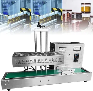 Automatic Aluminum Foil Sealing Machine, Continuous Electromagnetic Induction Band Bag Sealer,Plastic Bottle Cap Sealer, Auto Continuous Sealing Machine,Diameter15-85mm