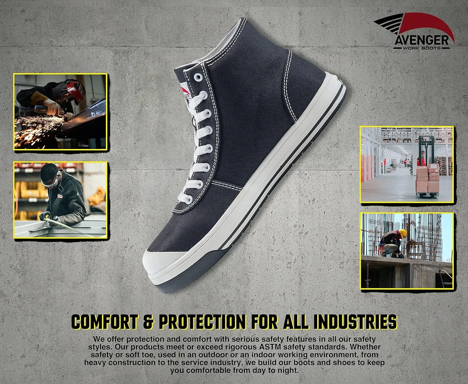 Avenger Work Boots Men's High-top Industrial Shoe