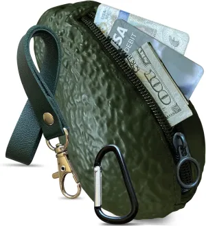 Avocado Coin Purse For Women / Vegan Gifts Keychain / Novelty Purse Pouch Wristlet Wallets