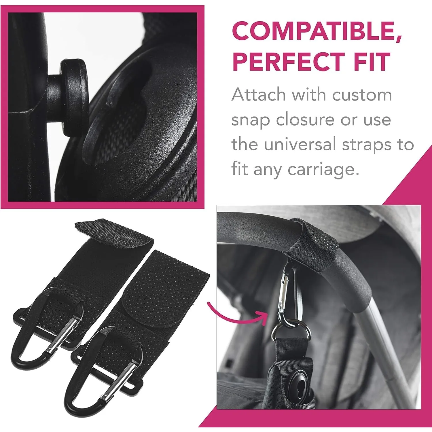 Baby & Beyond Essential Bag, Compatible with Doona Car Seat Stroller, with additional hooks and straps to be compatible with any universal stroller, Converts into Tote Diaper Bag
