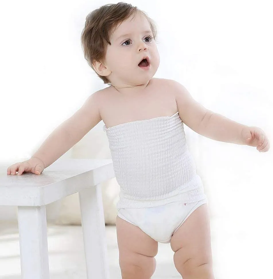 Baby Belly Button Band Cotton Gtube Covers Belly Protector Wraps Bellies Double Layer Umbilical Hernias Truss Belt for Baby Toddler Boys Girls