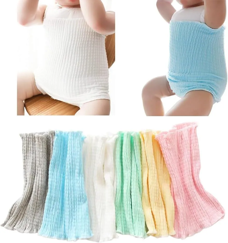 Baby Belly Button Band Cotton Gtube Covers Belly Protector Wraps Bellies Double Layer Umbilical Hernias Truss Belt for Baby Toddler Boys Girls