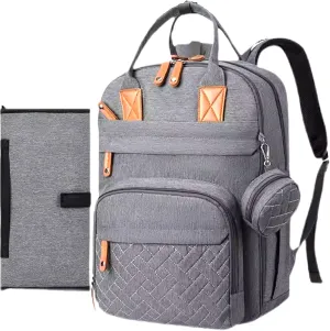 Baby Diaper Backpack (Grey)