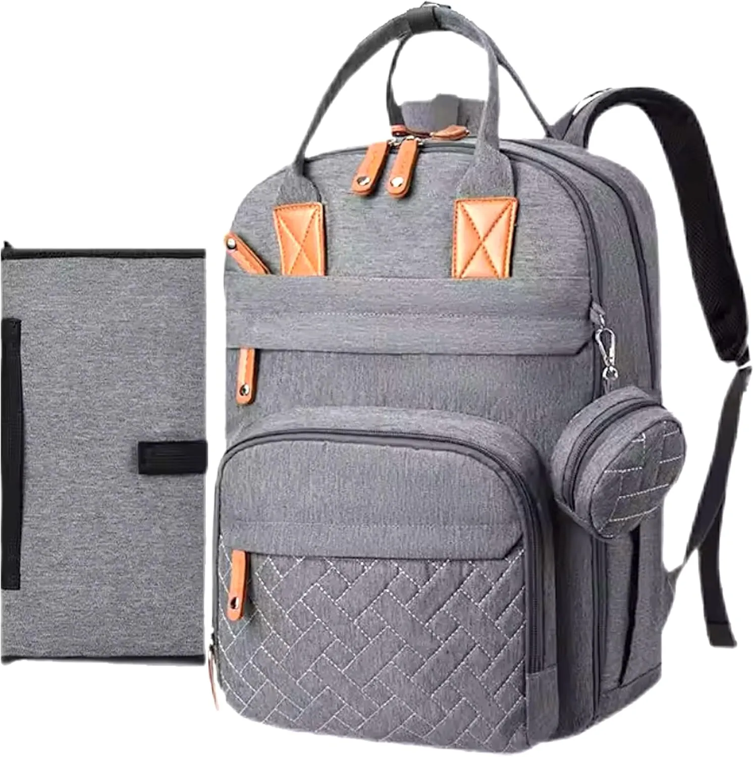 Baby Diaper Backpack (Grey)