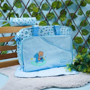 Baby Diaper Bag 3pcs Bear Sky Blue - Sunshine