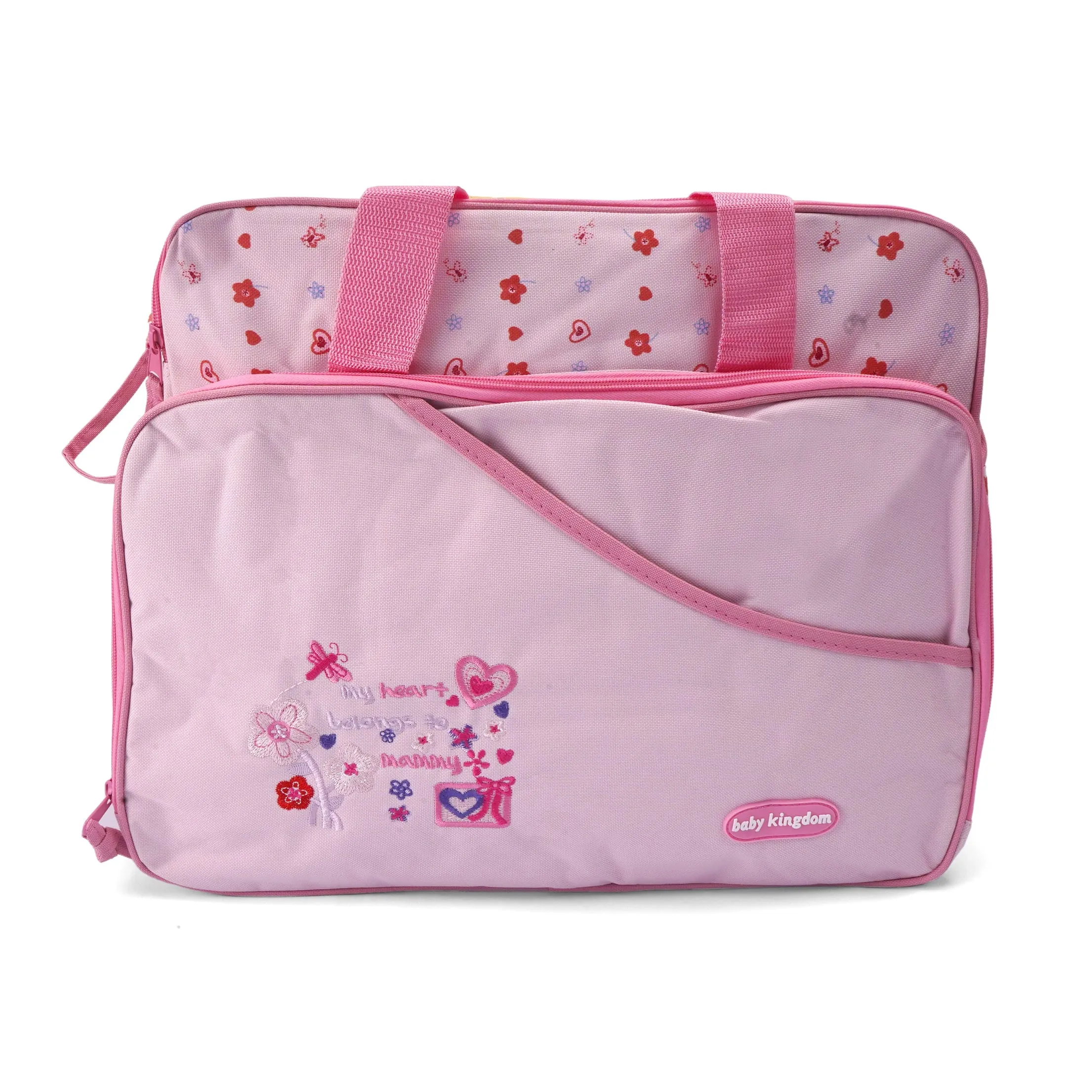 Baby Diaper Bag 3pcs Heart Pink - Sunshine