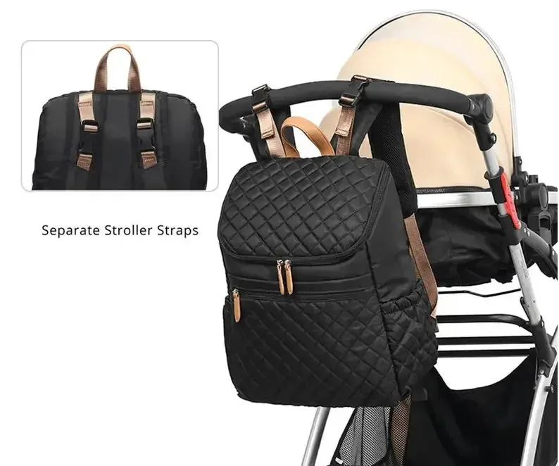 Baby Diaper Bag Backpack Multifunctional Diaper Bag Organizer with Thermal Milk Bottle Bag Baby Bags for Mom