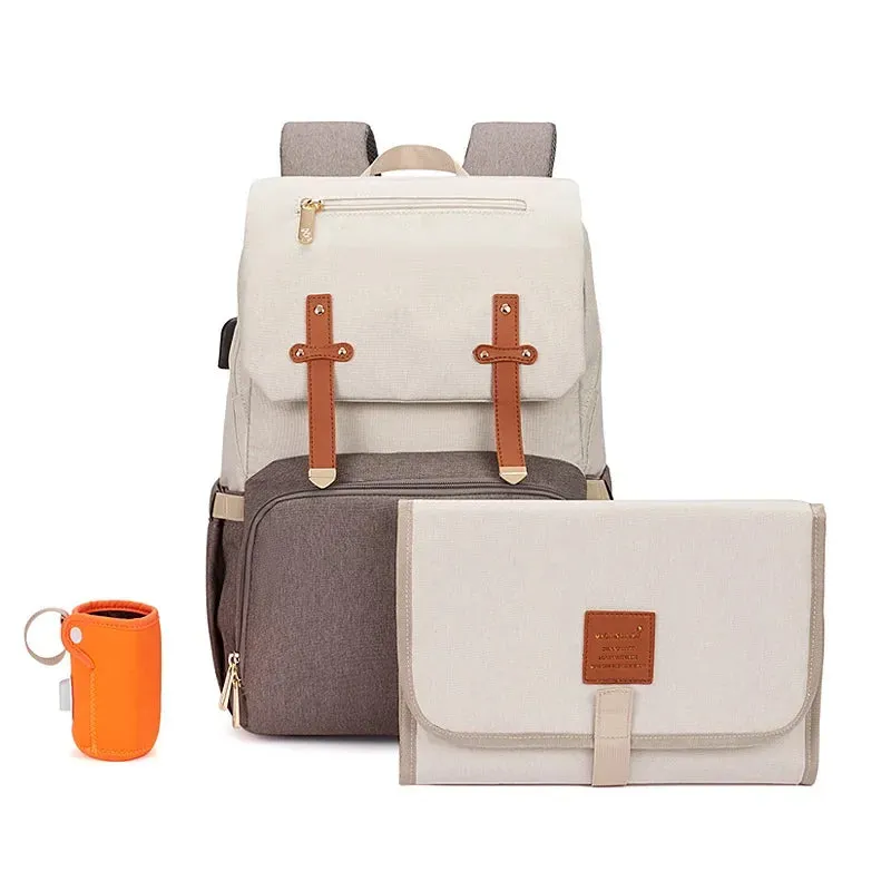 Baby Diaper Bag Backpack Multifunctional Diaper Bag Organizer with Thermal Milk Bottle Bag Baby Bags for Mom