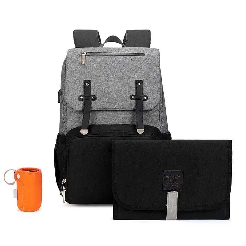 Baby Diaper Bag Backpack Multifunctional Diaper Bag Organizer with Thermal Milk Bottle Bag Baby Bags for Mom
