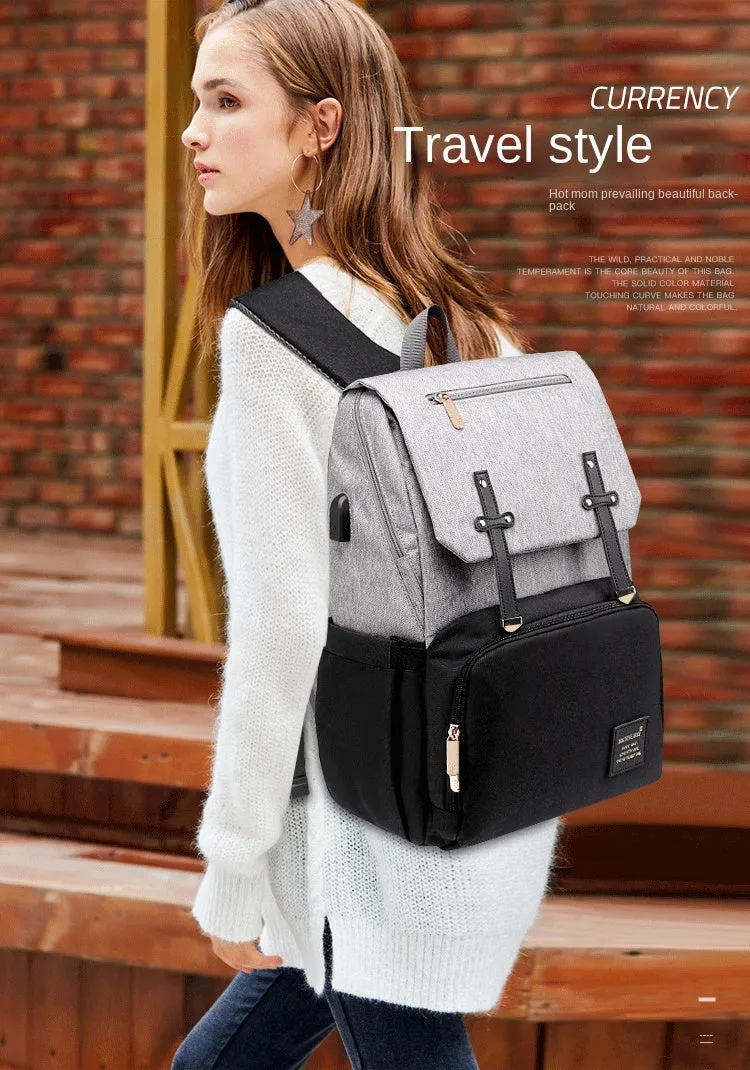 Baby Diaper Bag Backpack Multifunctional Diaper Bag Organizer with Thermal Milk Bottle Bag Baby Bags for Mom