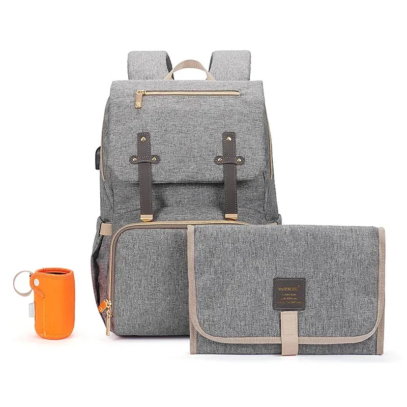 Baby Diaper Bag Backpack Multifunctional Diaper Bag Organizer with Thermal Milk Bottle Bag Baby Bags for Mom
