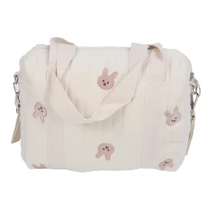 Baby Diaper Bag Tote, Stroller Organizers Bag Nursery Storage Bin for Wipes and Toys Universal Stroller Organizer Diaper Tote Bag Handbag Travel Baby Bag for Mom and Dad(Rabbit)