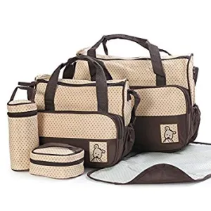 Baby Diapers Bag 5Pcs Brown - Sunshine