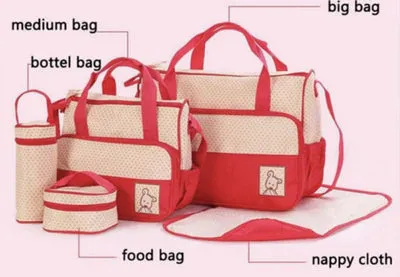 Baby Diapers Bag 5pcs Dots