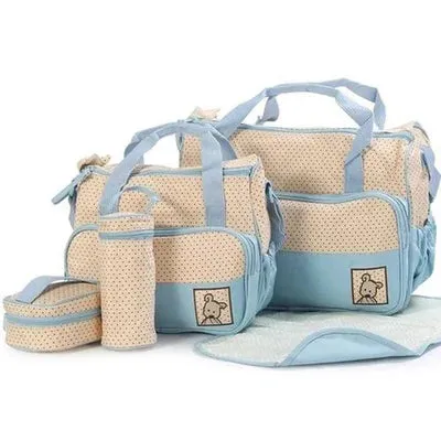 Baby Diapers Bag 5pcs Dots