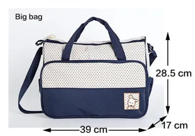 Baby Diapers Bag 5pcs Dots
