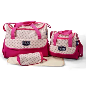 Baby Diapers Bag 5Pcs Polka Dots Pink - Sunshine