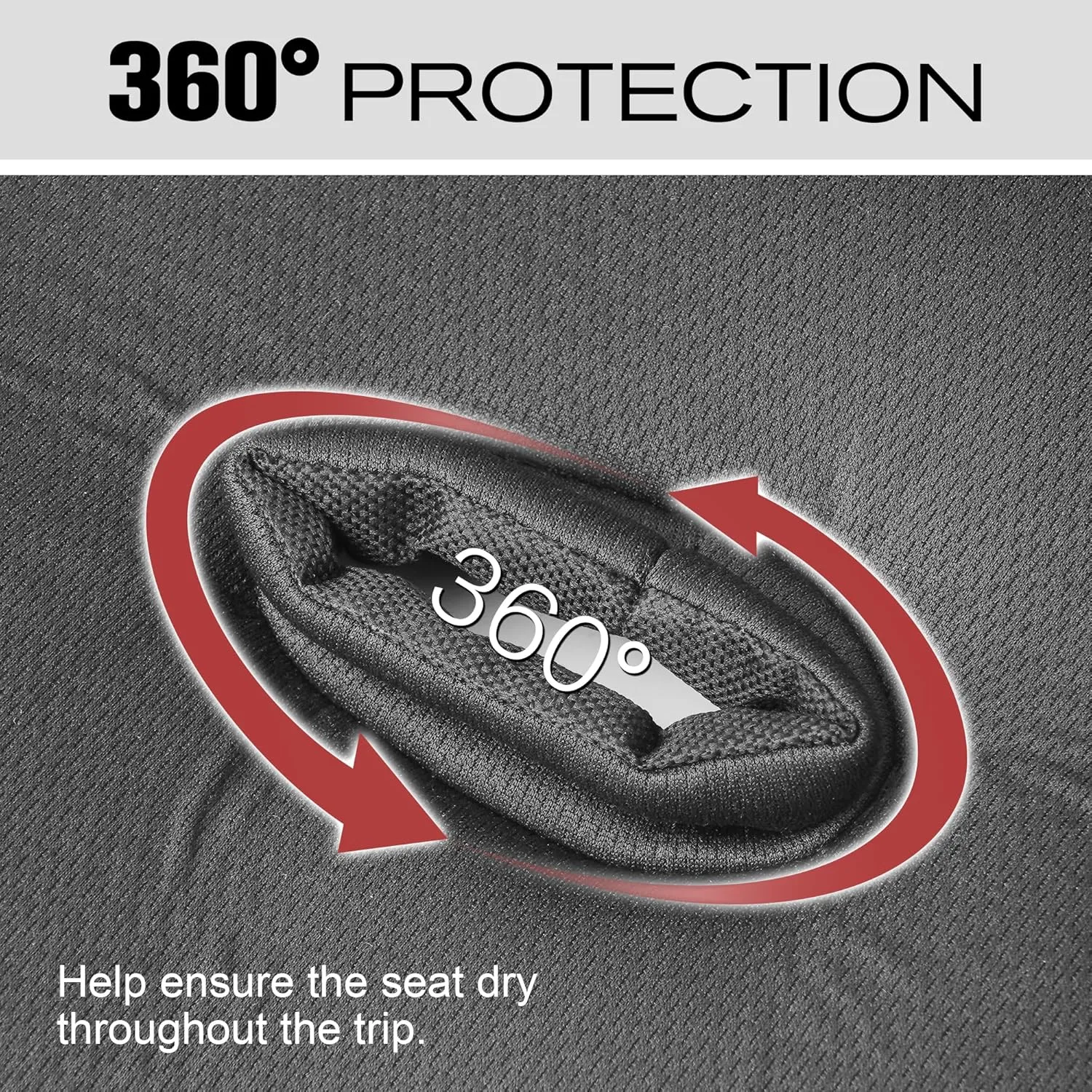 Baby Piddle Pad- Fully Waterproof Toddler Liner & Seat Protector Compatible with Car Seat Stroller with 3D Breathable Material-360 Degree Protection (Black)