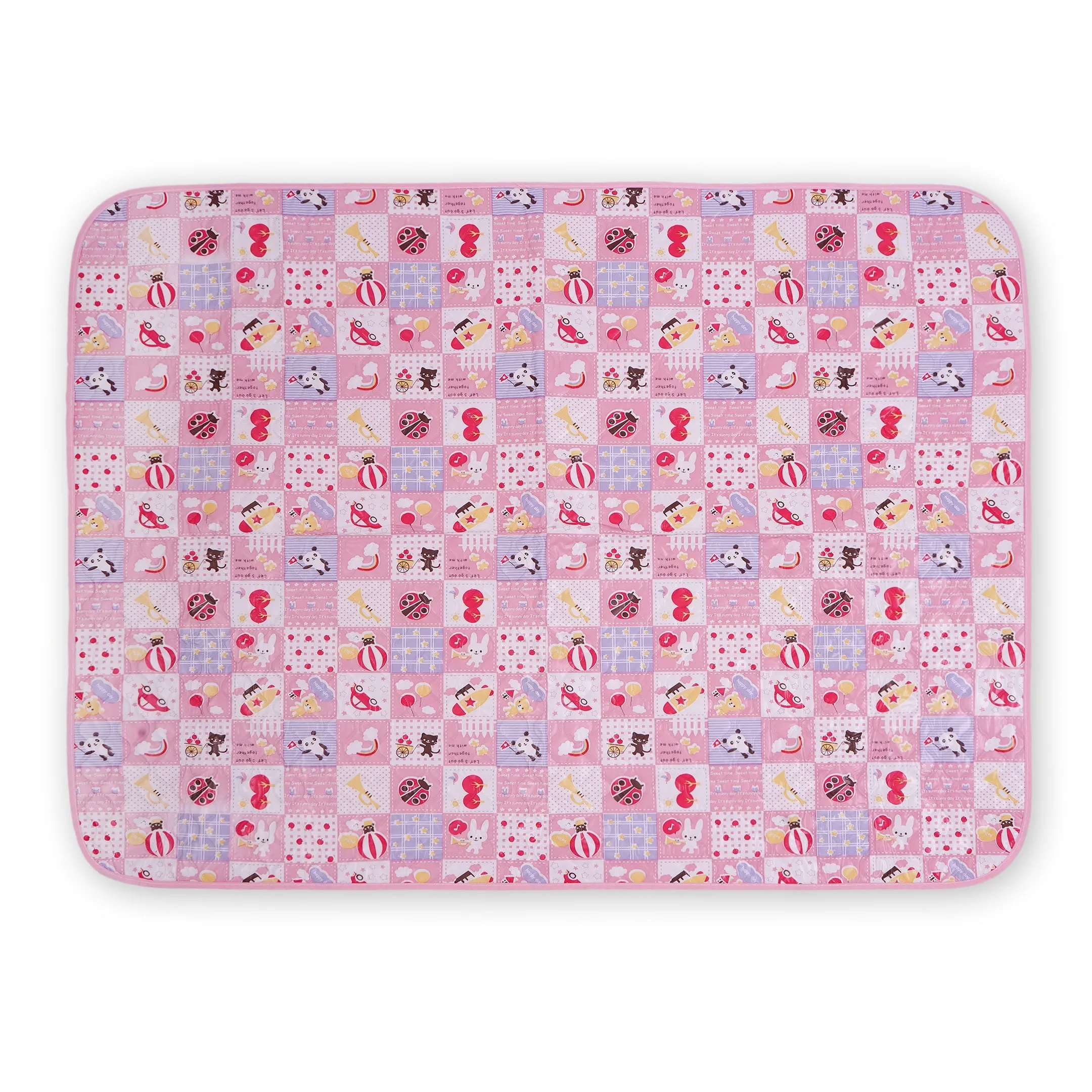 Baby Waterproof Changing Mat Pink (60 X 80 Cm) - Sunshine