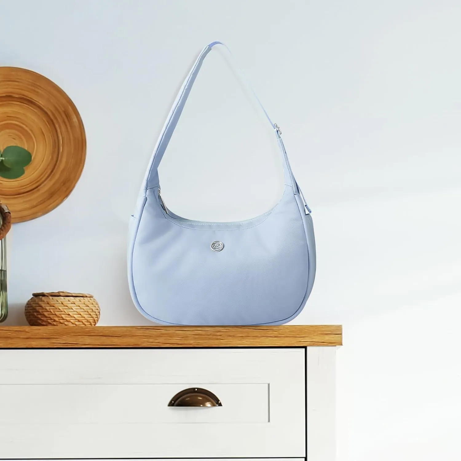 Babysun Mini Shoulder Bag Women Nylon Crescent Bag Underarm Shoulder Purse Women's Shoulder Handbags Small Tote Bag