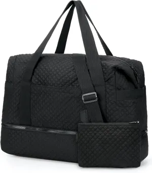 BAGSMART Large Gym Bag with Yoga Mat Buckle, Weekender Overnight Bag for Women, Travel Duffle Bag for Travel Essentials, Carry On Tote Bag Hospital Bag for Labor and Delivery