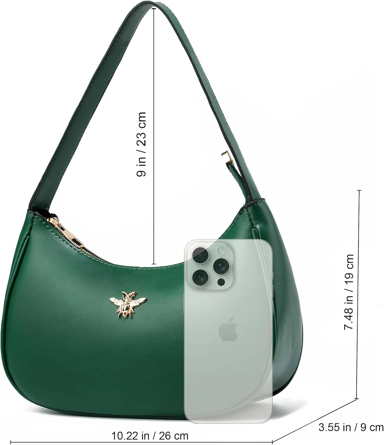 BAIKELI Crescent Shoulder Bags for Women Small Shoulder Purse Handbag Retro Classic Clutch Hobo Tote Bag Underarm Purse