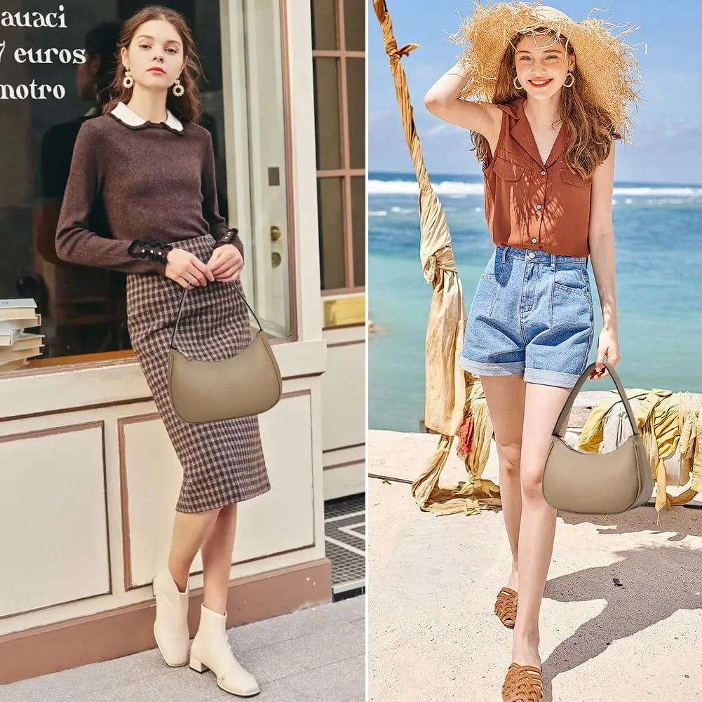 BAIKELI Crescent Shoulder Bags for Women Small Shoulder Purse Handbag Retro Classic Clutch Hobo Tote Bag Underarm Purse