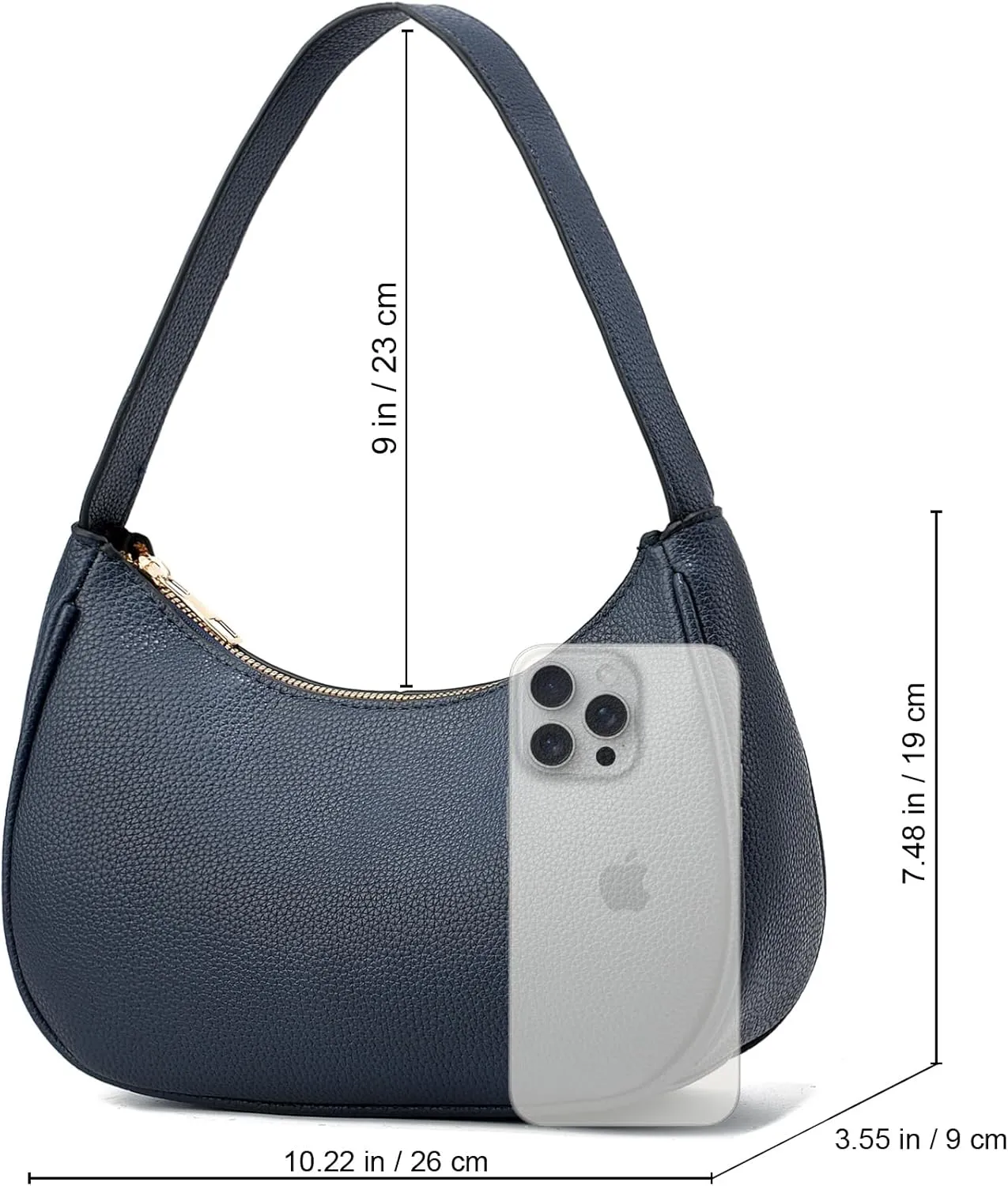 BAIKELI Crescent Shoulder Bags for Women Small Shoulder Purse Handbag Retro Classic Clutch Hobo Tote Bag Underarm Purse