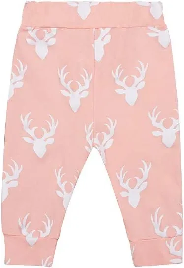 bakjuno Baby Girl Outfit Daddy's Little Girl Clothing Newbron Deer Pant Set