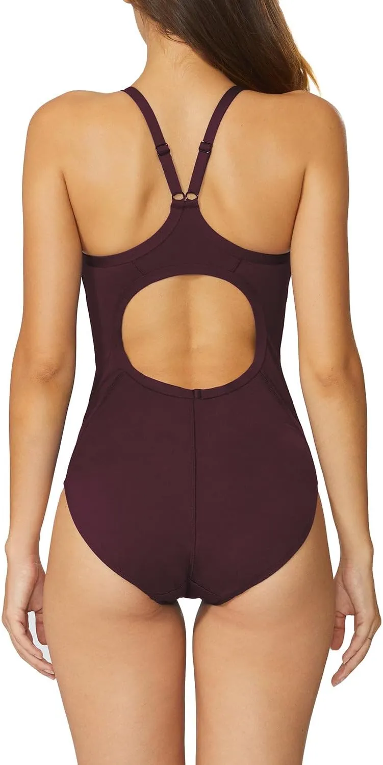 baleaf Women's Athletic Training Adjustable Strap One Piece Swimsuit