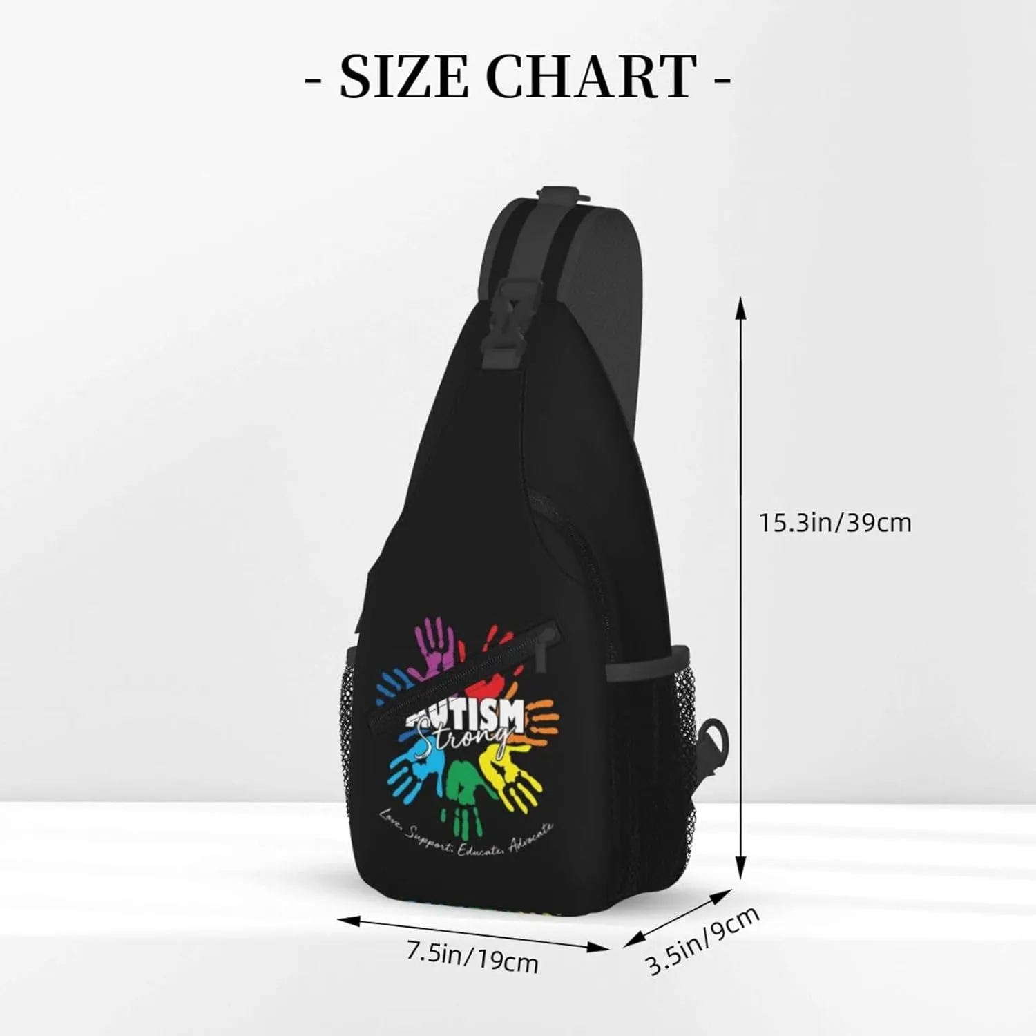 Be Anything Be Kind Autism Awareness Crossbody Bag Adjustable Sling Bag Casual Chest Bags Travel Shoulder Backpack