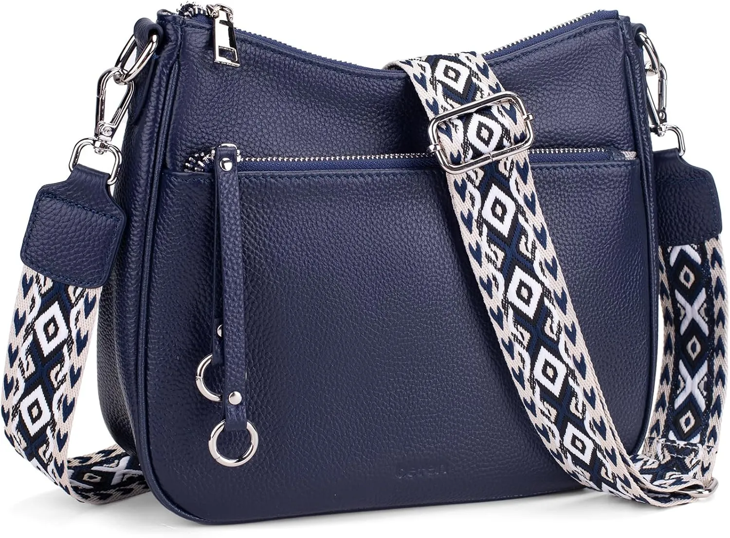 befen Genuine Leather Crossbody Bags for Women Travel Hobo Bags for Women with Adjustable Shoulder Guitar Strap